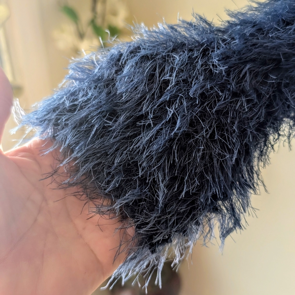 H&M Fuzzy Navy Blue Sweater - Picture 3 of 4